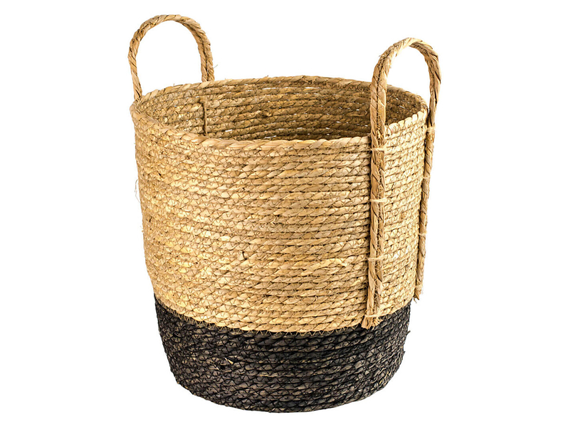 Kosz pleciony naturalny z uszami L 31 cm 49801