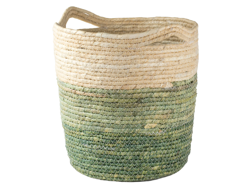 Kosz pleciony naturalny z uszami L 33 cm 49804