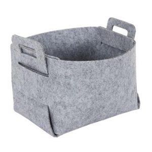 Kosz/ pudełko z filcu S szare składane 77607