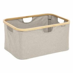 KOSZ SKŁADANY Tidy 57 x 37 cm szary BAMBUS I POLIESTER 458914 KOSZ SKŁADANY Tidy 57 x 37 cm szary BAMBUS I POLIESTER 458914