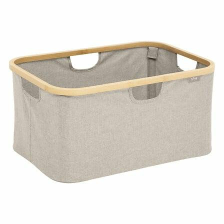 KOSZ SKŁADANY Tidy 57 x 37 cm szary BAMBUS I POLIESTER 458914