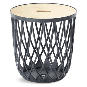Kosz średni z pokrywą Uniqubo 39 cm czarny 47774 Kosz średni z pokrywą Uniqubo 39 cm czarny 47774