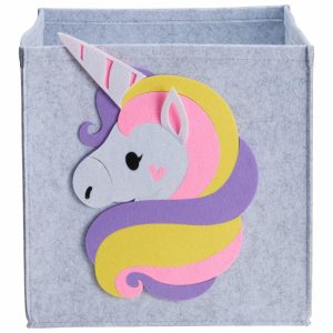 Kosz tekstylny na zabawki i akcesoria Jednorożec 30×30 cm 991073 Kosz tekstylny na zabawki i akcesoria Jednorożec 30×30 cm 991073