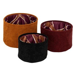 Kosze welurowe AUTUMN, 3 sztuki 480353