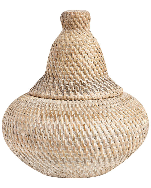 Koszyk do przechowywania rattanowy 25 cm naturalny 177996
