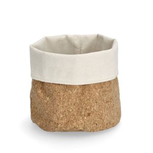 Koszyk do przechowywania z korka i bawełny, Ø 20 x 20 cm 211423 Koszyk do przechowywania z korka i bawełny, Ø 20 x 20 cm 211423