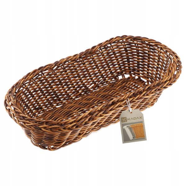 Koszyk Koszyczek z Tworzywa Na Chleb Podłużny Brąz 109529