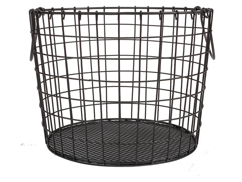Koszyk metalowy Simple 30 cm czarny 42358
