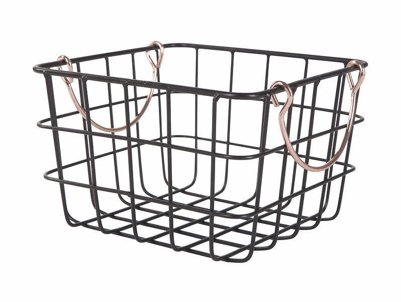 Koszyk metalowy Siro 18x18 cm czarny 15945
