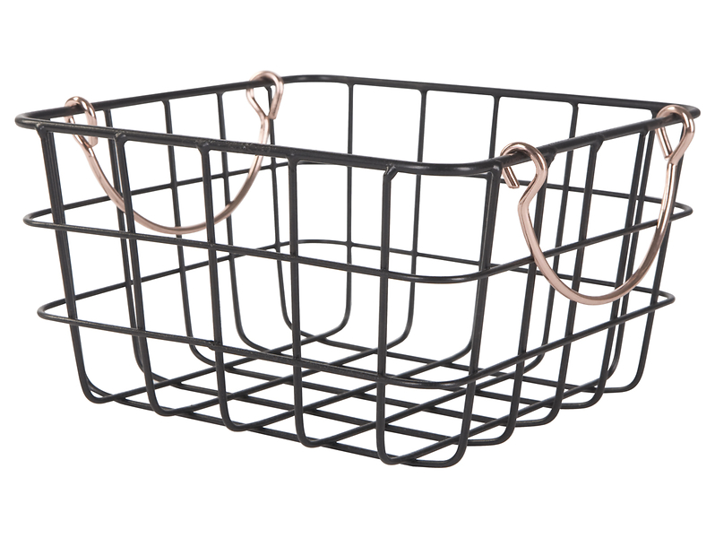 Koszyk metalowy Siro 28x28 cm czarny 15947