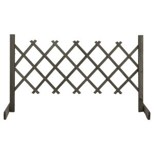 Kratka Ogrodowa Panel Drewno 120×60 cm Szary 870570 Kratka Ogrodowa Panel Drewno 120×60 cm Szary 870570