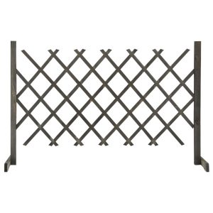 Kratka Ogrodowa Panel Drewno 120×90 cm Szary 870573 Kratka Ogrodowa Panel Drewno 120×90 cm Szary 870573