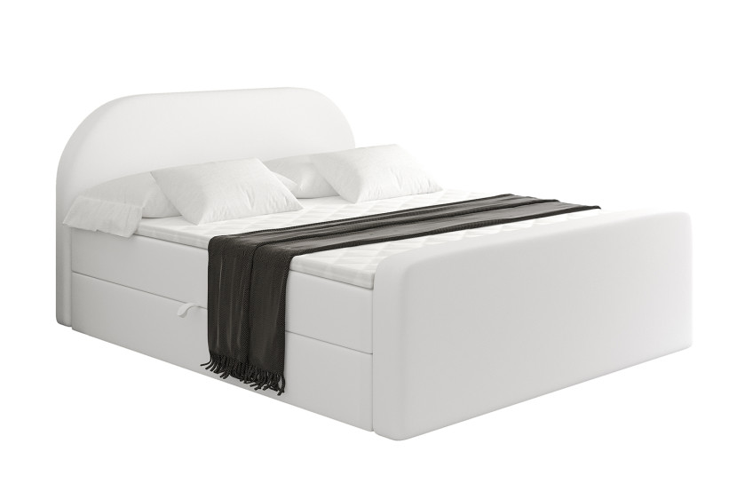 Łóżko kontynentalne z pojemnikiem i materacem H4 - NOX-Z - 160x200 cm 524672