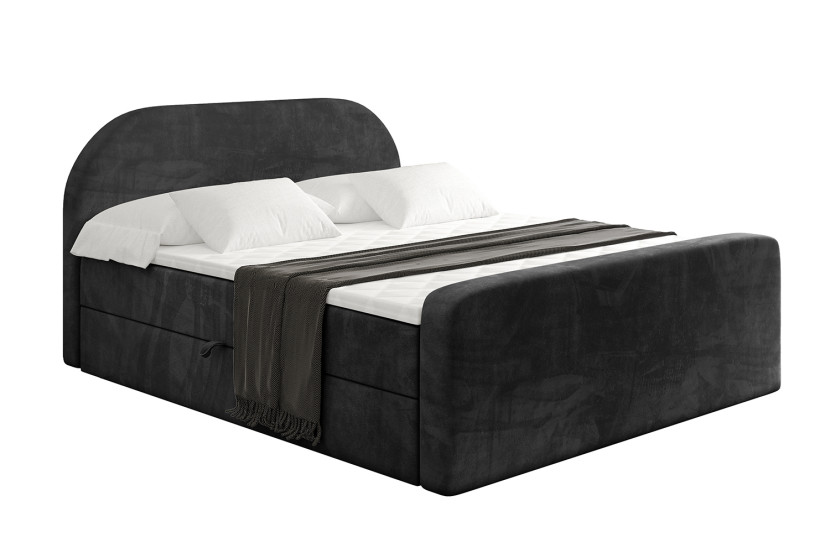 Łóżko kontynentalne z pojemnikiem i materacem H4 - NOX-Z - 160x200 cm 524977