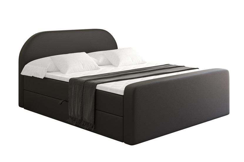 Łóżko kontynentalne z pojemnikiem i materacem H4 - NOX-Z - 180x200 cm 524753