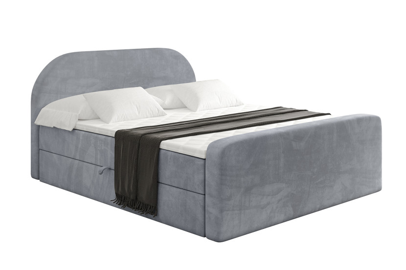 Łóżko kontynentalne z pojemnikiem i materacem H4 - NOX-Z - 180x200 cm 524990