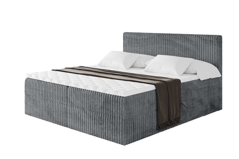 Łóżko kontynentalne z pojemnikiem i materacem H4 TOLO - 200x200cm 665723