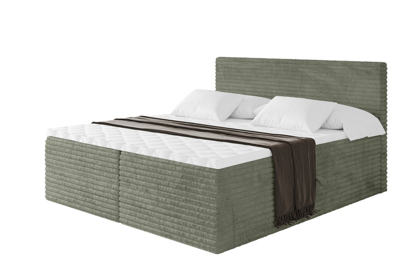 Łóżko kontynentalne z pojemnikiem i materacem H4 TOLO-v1 - 120x200cm 881409