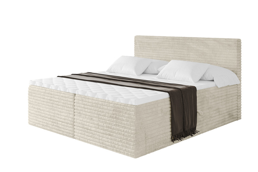 Łóżko kontynentalne z pojemnikiem i materacem H4 TOLO-v1 - 140x200cm 881559