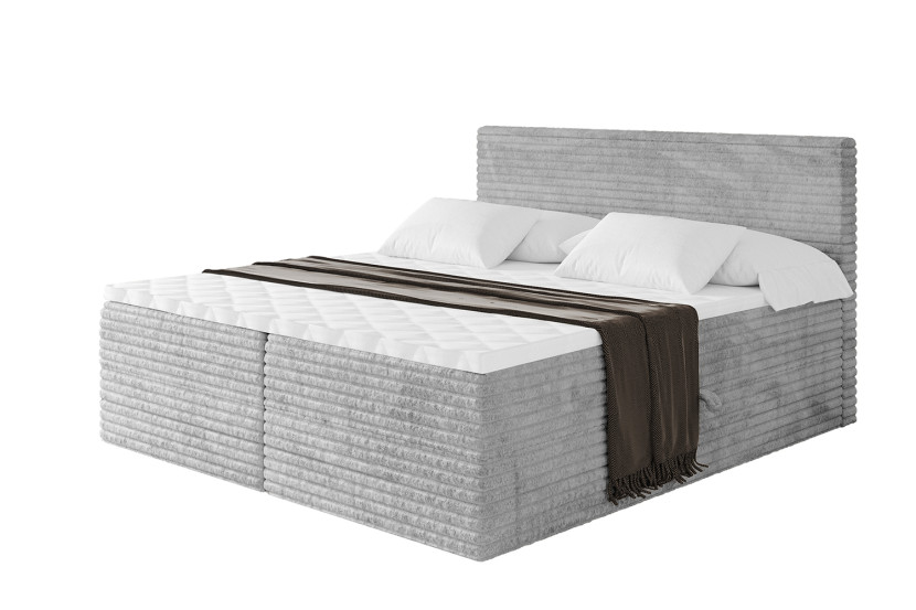 Łóżko kontynentalne z pojemnikiem i materacem H4 TOLO-v1 - 180x200cm 880023