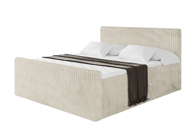 Łóżko kontynentalne z pojemnikiem i materacem H4 TOLO-Z - 140x200cm 664099