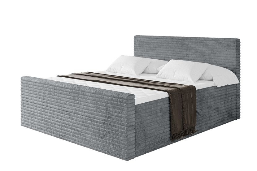 Łóżko kontynentalne z pojemnikiem i materacem H4 TOLO-Z-v1 - 120x200cm 881527