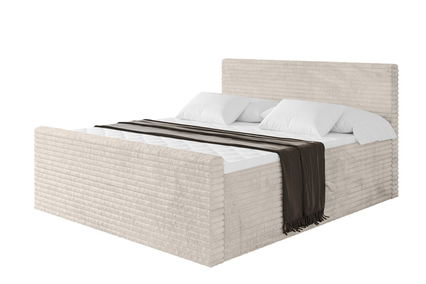 Łóżko kontynentalne z pojemnikiem i materacem H4 TOLO-Z-v1 - 140x200cm 881454