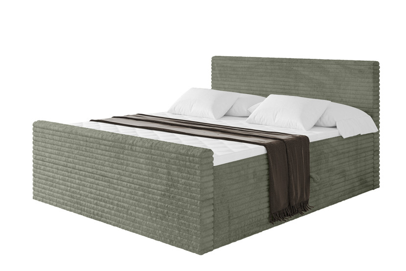 Łóżko kontynentalne z pojemnikiem i materacem H4 TOLO-Z-v1 - 160x200cm 881564