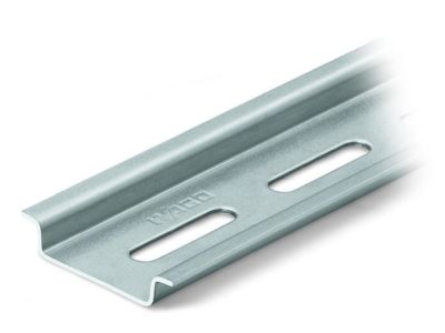 Szyna montażowa, stalowa 35×7,5mm, 1mm, z perforacją, 2m | 210-504 Wago
