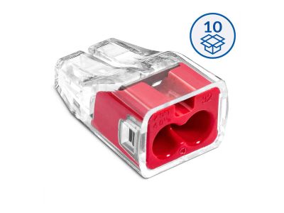 IDEALNA Szybkozłączka wtykowa SCP2 B10 transparentny/czerwony (woreczek = 10 szt.) | 88001001 Simet