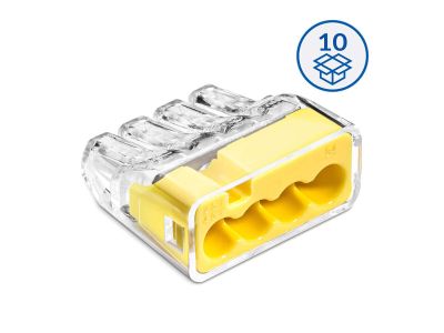 IDEALNA Szybkozłączka wtykowa SCP4 B10 transparentny/żółty (woreczek = 10 szt.) | 88001004 Simet