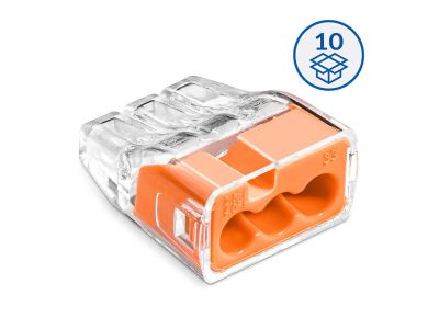 IDEALNA Szybkozłączka wtykowa SCP3 B10 transparentny/pomarańczowy (woreczek = 10 szt.) | 88001008 Simet
