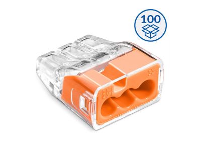 IDEALNA Szybkozłączka wtykowa do drutów i wielodrutów 0,75…4 mm², 3-torowa | 88000008S Simet